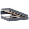 vidaXL Letto con Contenitore Grigio scuro 200 x 200 cm Velluto