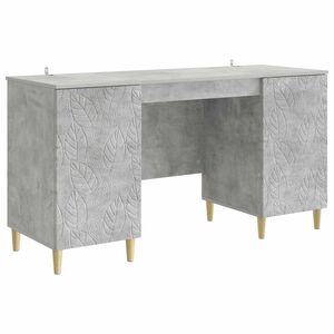 vidaXL Scrivania Grigio Cemento 142,5 x 50 x 75 cm