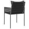 vidaXL Sedie da Giardino con Cuscini 2pz Nere 54x61x83cm in Polyrattan