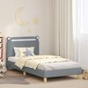 vidaXL Struttura letto bambini con testata Grigio chiaro 90 x 200 cm