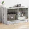 vidaXL Mobile Porta TV con Ante in Vetro Grigio Sonoma 68x37x42 cm