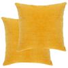 vidaXL Cuscini in Velluto di Cotone 2 pz 45x45 cm Gialli