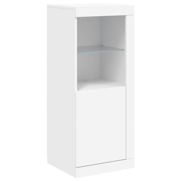 vidaXL Credenza con Luci LED Bianca 41x37x100 cm