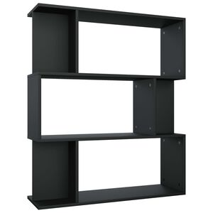 vidaXL Libreria/Divisorio Nero 80x24x96 cm in Legno Ingegnerizzato