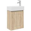 vidaXL Mobile bagno con rubinetto Rovere Sonoma 45,5 x 22,5 x 84 cm