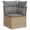 vidaXL Set Divano da Giardino 12 pz con Cuscini Beige Misto Polyrattan