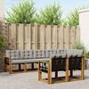 vidaXL Set di divani da esterno 8 pcs Grigio Naturale e Chiaro