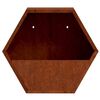 vidaXL Fioriere da Parete 2 pz Ruggine in Acciaio Corten 30x10x25 cm