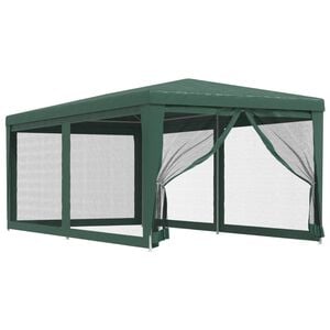 vidaXL Tenda per Feste con 6 Pareti Laterali in Rete Verde 3x6 m HDPE