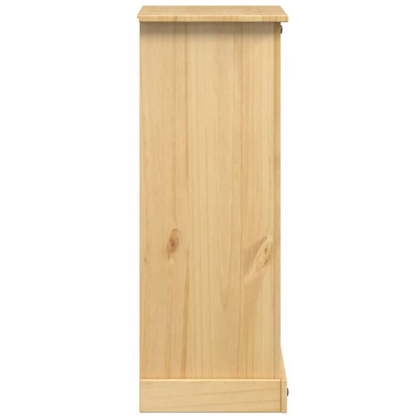 vidaXL Comodino Corona 53x39x103 cm in Legno Massello di Pino