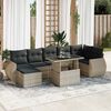 vidaXL Set Divano da Giardino 8pz con Cuscini Grigio Chiaro Polyrattan