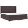 vidaXL Letto a molle con materasso Marrone Scuro 180 x 200 cm Tessuto