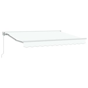 vidaXL Tendone manuale 3 x 2,5 m Bianco 100% Poliestere