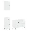 vidaXL Set di armadietti da bagno in 3 pezzi BREDA Bianco Lucido