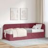 vidaXL Cornice del letto ad angolo Rosso Vino 80 x 200 cm Tessuto