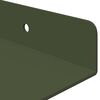 vidaXL Mensola sospesa 4 pcs Verde oliva 30 x 18 x 2,5 cm Acciaio