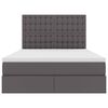 vidaXL Letto con Contenitore Grigio 140 x 200 cm Pelle Sintetica