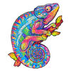 UNIDRAGON Puzzle in Legno 202 pz Iridescent Chameleon Medio 26x33 cm