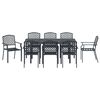 vidaXL Set da Pranzo per Giardino 9 pcs Antracite