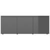 vidaXL Mobile Porta TV Grigio Lucido 80x34x30 cm in Legno Multistrato