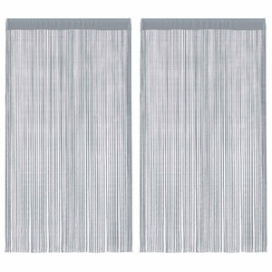vidaXL Tende a Filo 2 pz Grigio Chiaro 100x250 cm