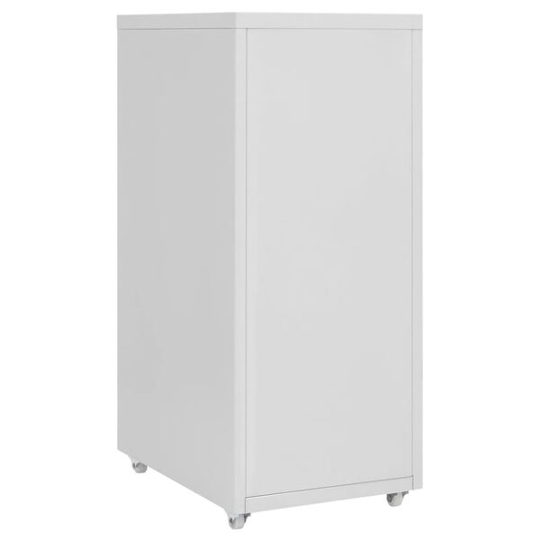 vidaXL Schedario Mobile Grigio 28x41x69 cm in Metallo