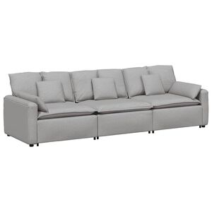 vidaXL Divano Modulare con Cuscini Grigio Nuvola
