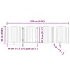 vidaXL Cancello Cani Porta Pieghevole Marrone 4 Pannelli 320cm Pioppo