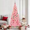 vidaXL Albero di Natale con 300 LED con supporto Rosa 180 cm PVC