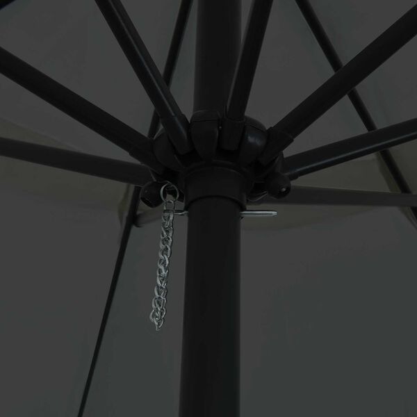 vidaXL Ombrello da giardino Antracite e Nero 395 x 395 x 245 cm
