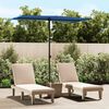 vidaXL Ombrellone da Giardino con Palo in Alluminio 180x110 cm Azzurro