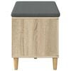 vidaXL Panca per ingresso con cuscino Rovere Sonoma 80 x 38 x 46 cm