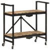 vidaXL Carrello da Cucina 87x36x81 cm in Legno Massello di Mango