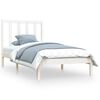 vidaXL Giroletto Bianco in Legno Massello di Pino 90x190 cm Single
