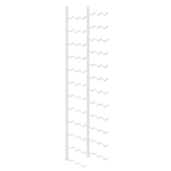 vidaXL Portavini da Parete per 36 Bottiglie Bianco in Ferro