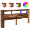 vidaXL Testiera LED Legno Antico 220x18,5x103,5 cm Legno Multistrato