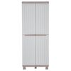 vidaXL Mobiletto Portaoggetti 2 Ante 68x39x170 cm Grigio Chiaro Beige