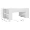 vidaXL Tavolino da Salotto Bianco Lucido 100x60x42cm Legno Multistrato
