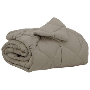 vidaXL Piumone Completo Annuale Grigio chiaro 200 x 135 cm Microfibra