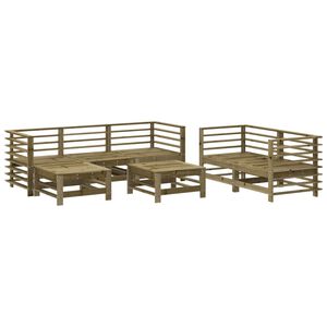 vidaXL Set Salotto da Giardino 7 pz in Legno Impregnato di Pino