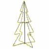 vidaXL Albero di Natale a Cono 160 LED per Interni Esterni 78x120 cm