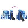 vidaXL Struttura del letto loft per bambini Bianco e Blu 74,5 x 190 cm