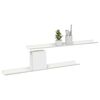 vidaXL Mensola sospesa 2 pcs Bianco 80 x 9 x 2,5 cm Acciaio
