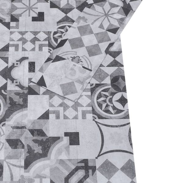 vidaXL Listoni Pavimento in PVC 5,02 m&sup2; 2 mm Autodesivi Motivo Grigio