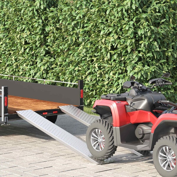 vidaXL Ramp di Carico Argento 159 x 23 x 5 cm Acciaio zincato