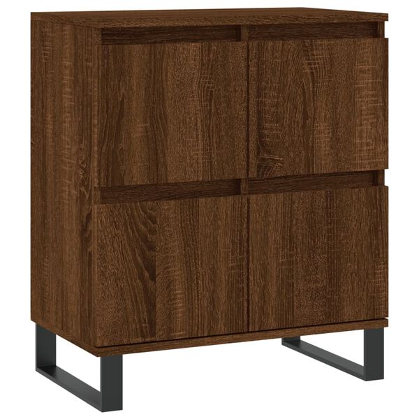 vidaXL Credenza Rovere Marrone 60x35x70 cm in Legno Multistrato