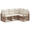 vidaXL Set Divano da Giardino 4 pz Beige polyrattan