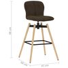vidaXL Sedie da Bar Girevoli 2 pz Marroni in Tessuto