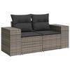 vidaXL Set Divano da Giardino 6 pz con Cuscini Grigio in Polyrattan