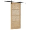 vidaXL Porta scorrevole ORKDAL Naturale e Nero 86 x 198,5 cm